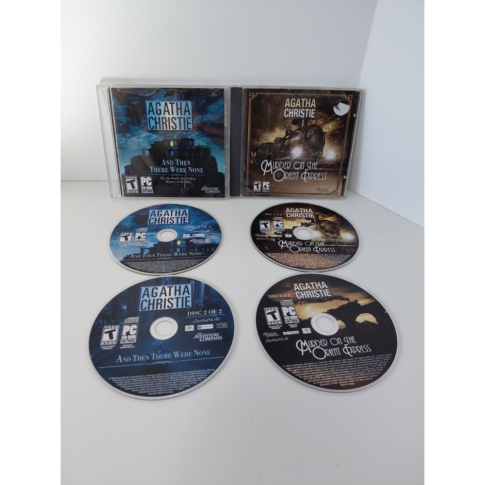 Agatha Christie PC Game Lot (2) Murder on Orient Express & Then There Were None